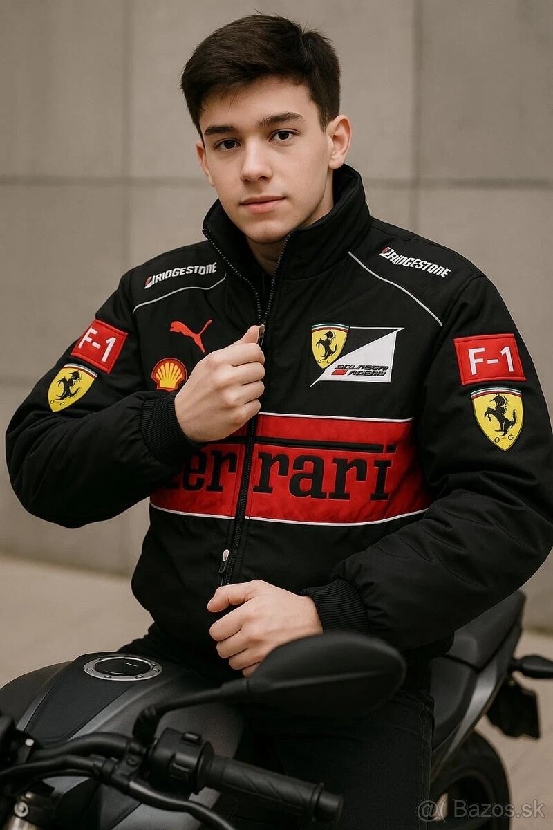 Bunda Plus Šiltovka Ferrari Black ..........