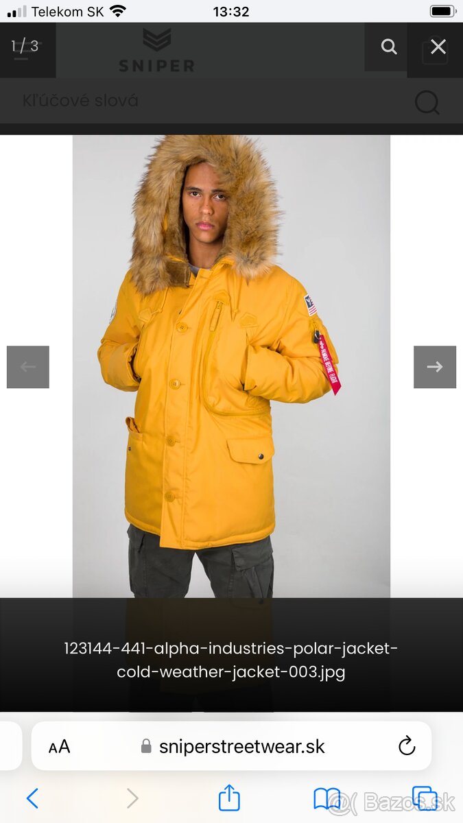 Alpha Industries zimná bunda  POLAR JACKET - WHEAT