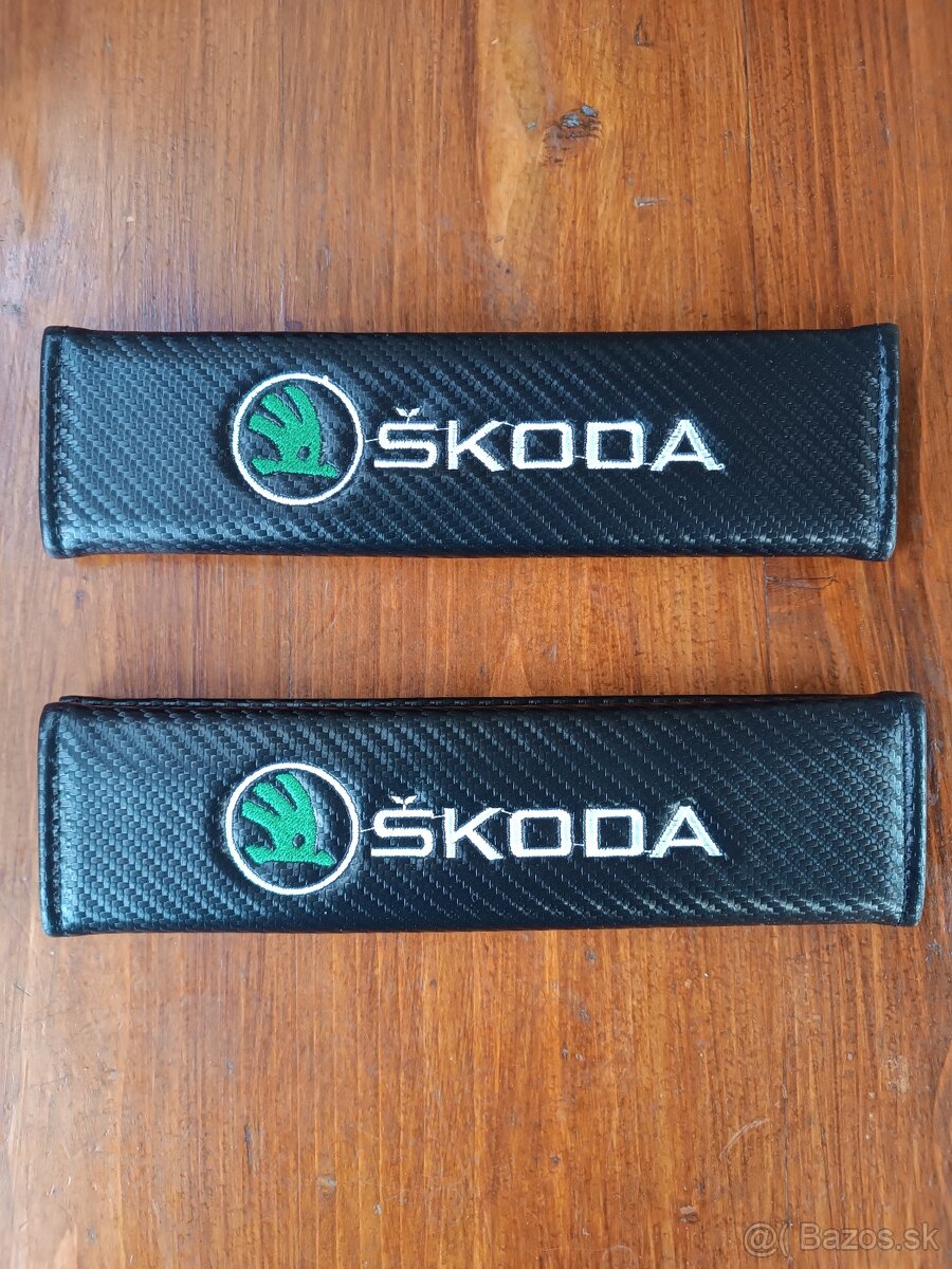 Predám kožene návleky na bezpečnostný pas s logom škoda
