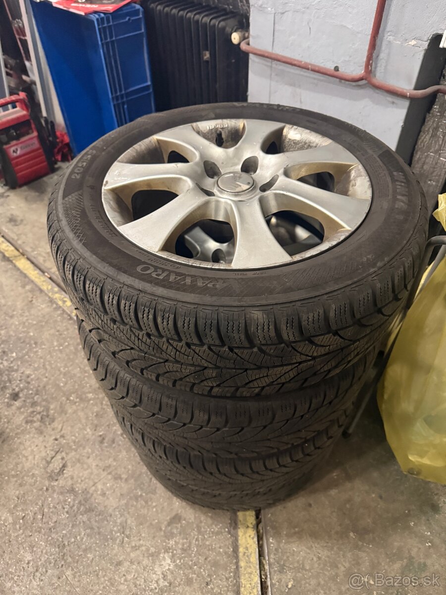 Zimné 205/55 r16 paxaro Alu disky 5x112 r16 vw škoda audi