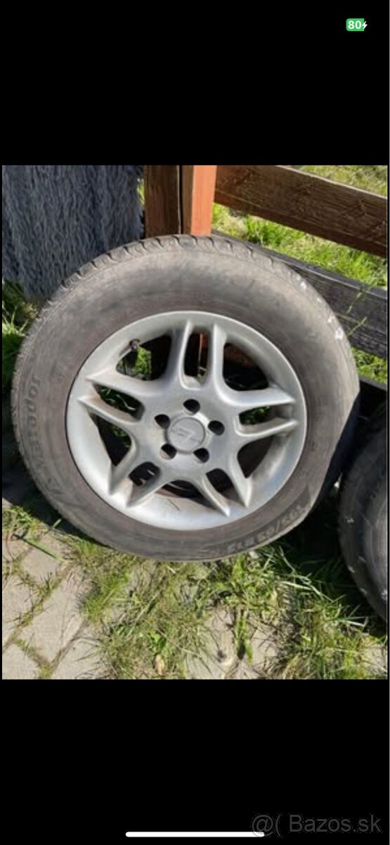 Elektróny 100x5 R15 letné gumy 195/65 na dojazd.