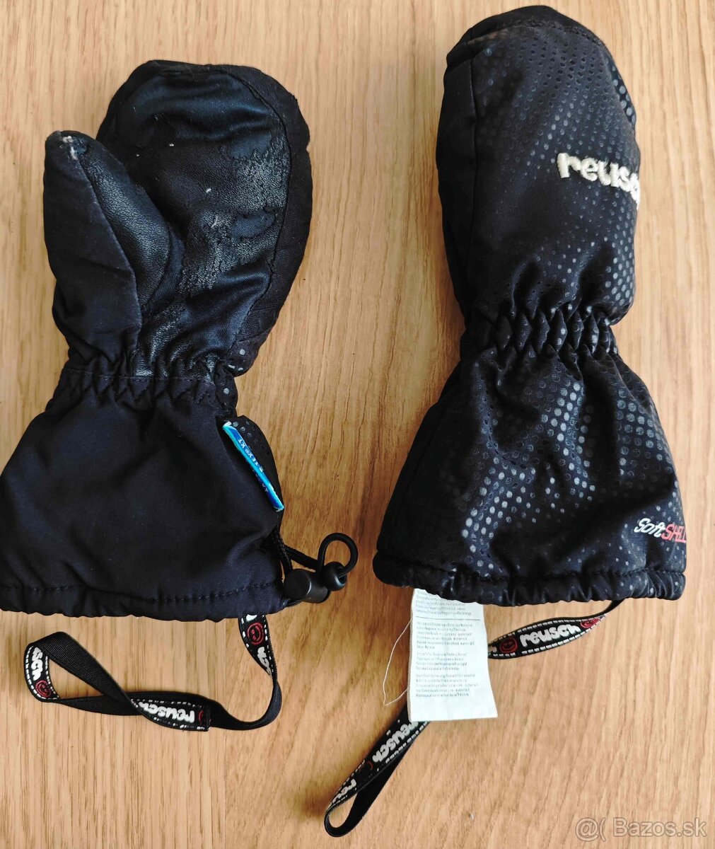 Detské čierne lyžiarske rukavice Reusch, veľkosť 2