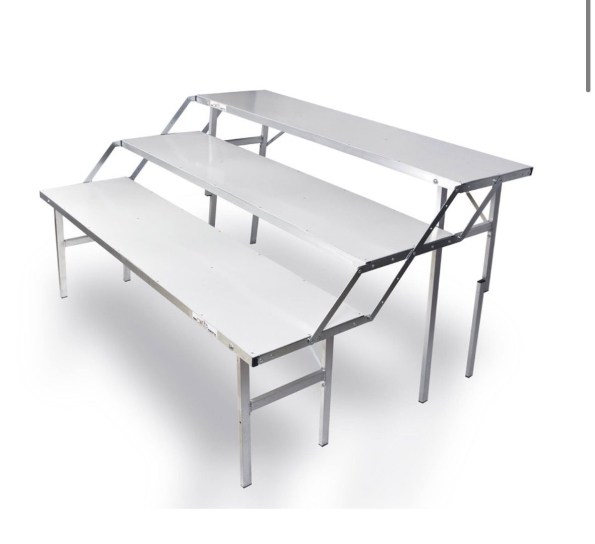 Predajný rozkladací stôl poschodový