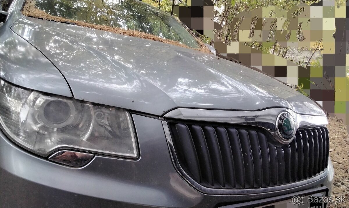 Škoda SUPERB 2 2.0 TDI 2010 predám KAPOTA, nárazník, BLATNIK