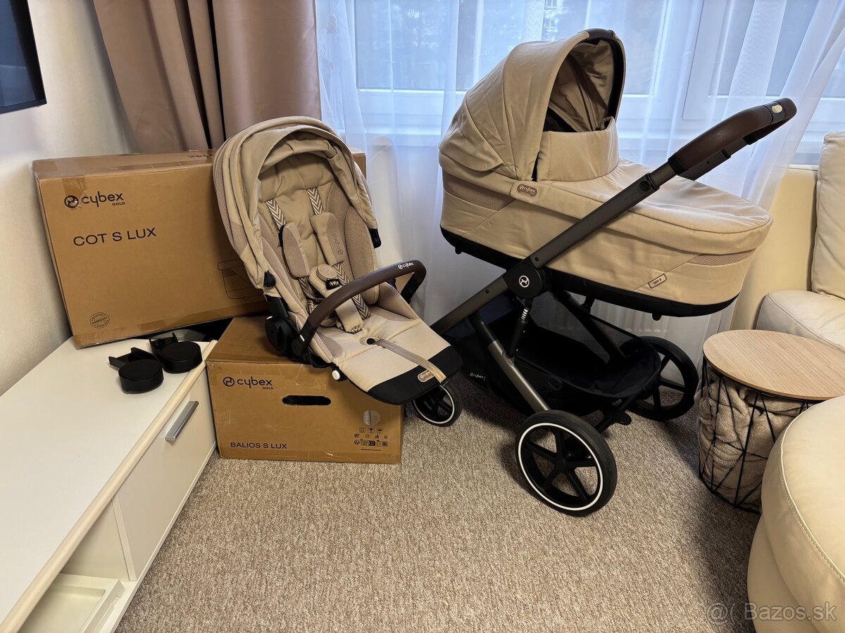 Kočík Cybex balios S Lux béžový 2024 - dvojkombinácia