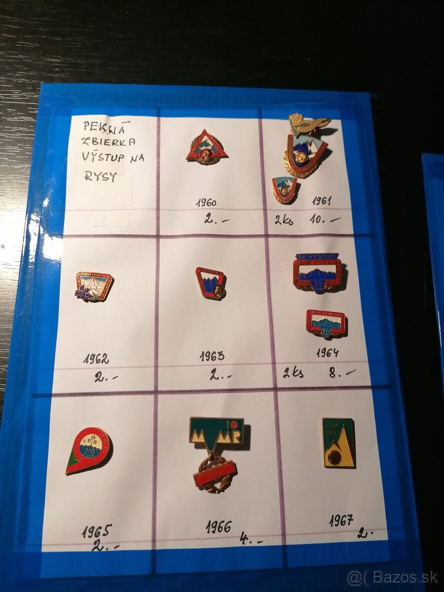 Zbierka odznakov výstup na RYSY