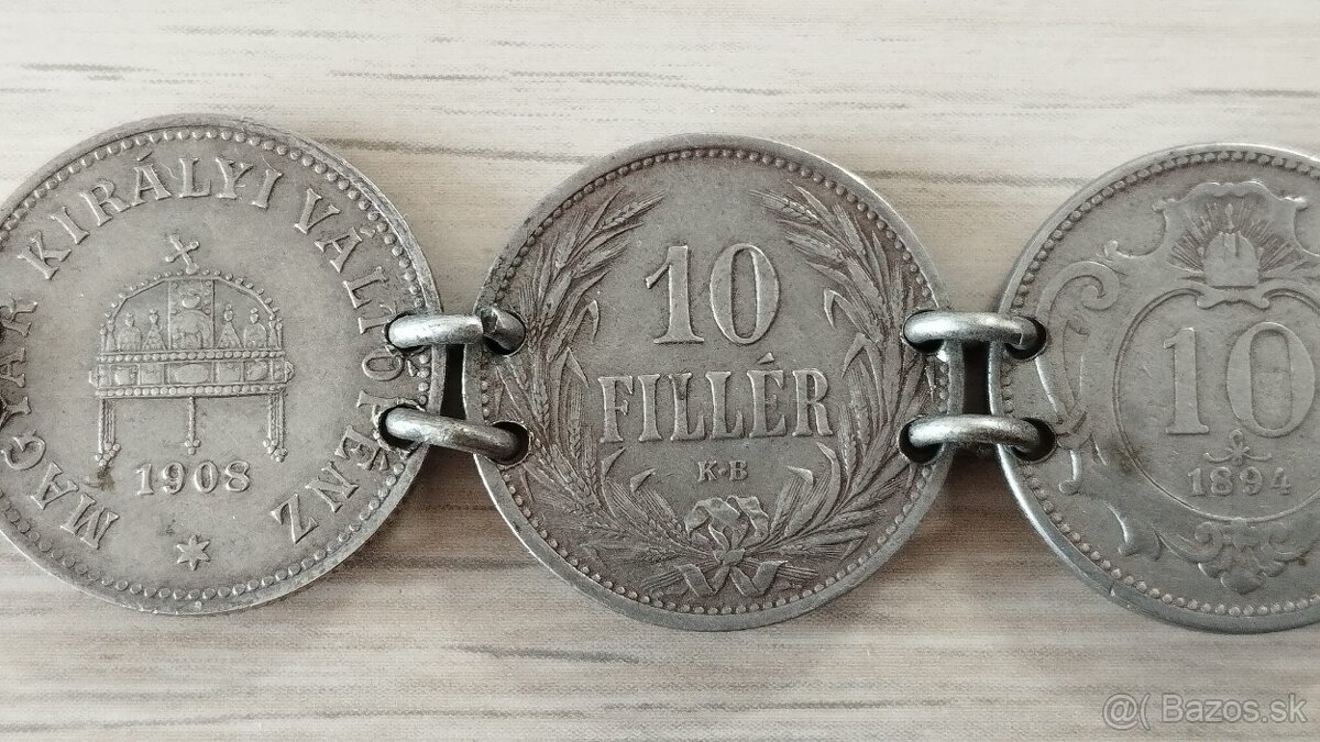 Patriotický náramek z mincí RU