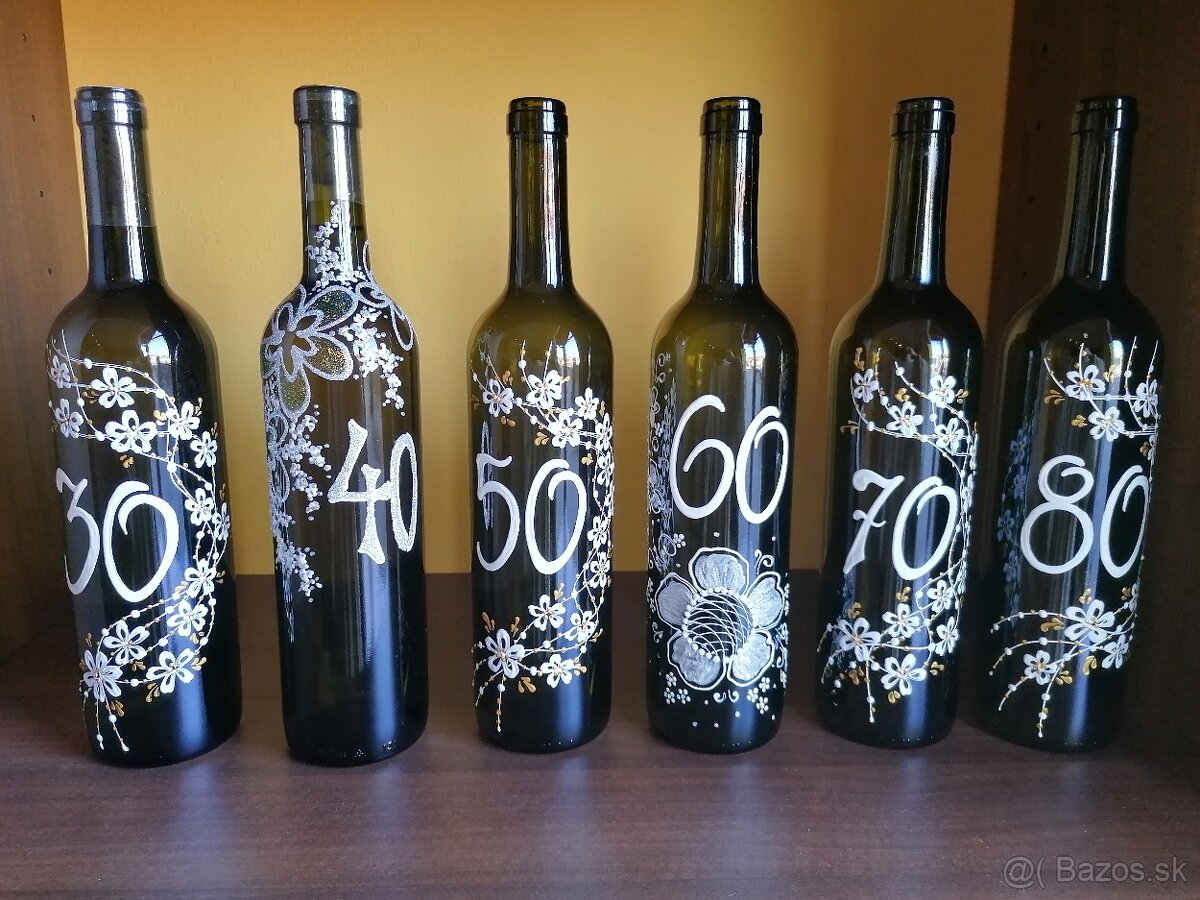 Jubilejné fľaše + poháre do vinotéky - BARTER