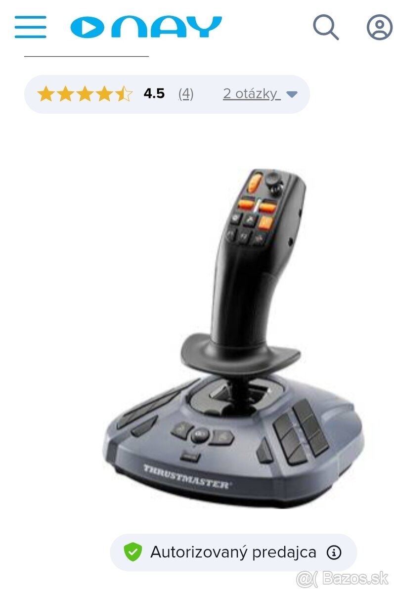 Joystick Thrustmaster SimTask FarmStick, pre PC