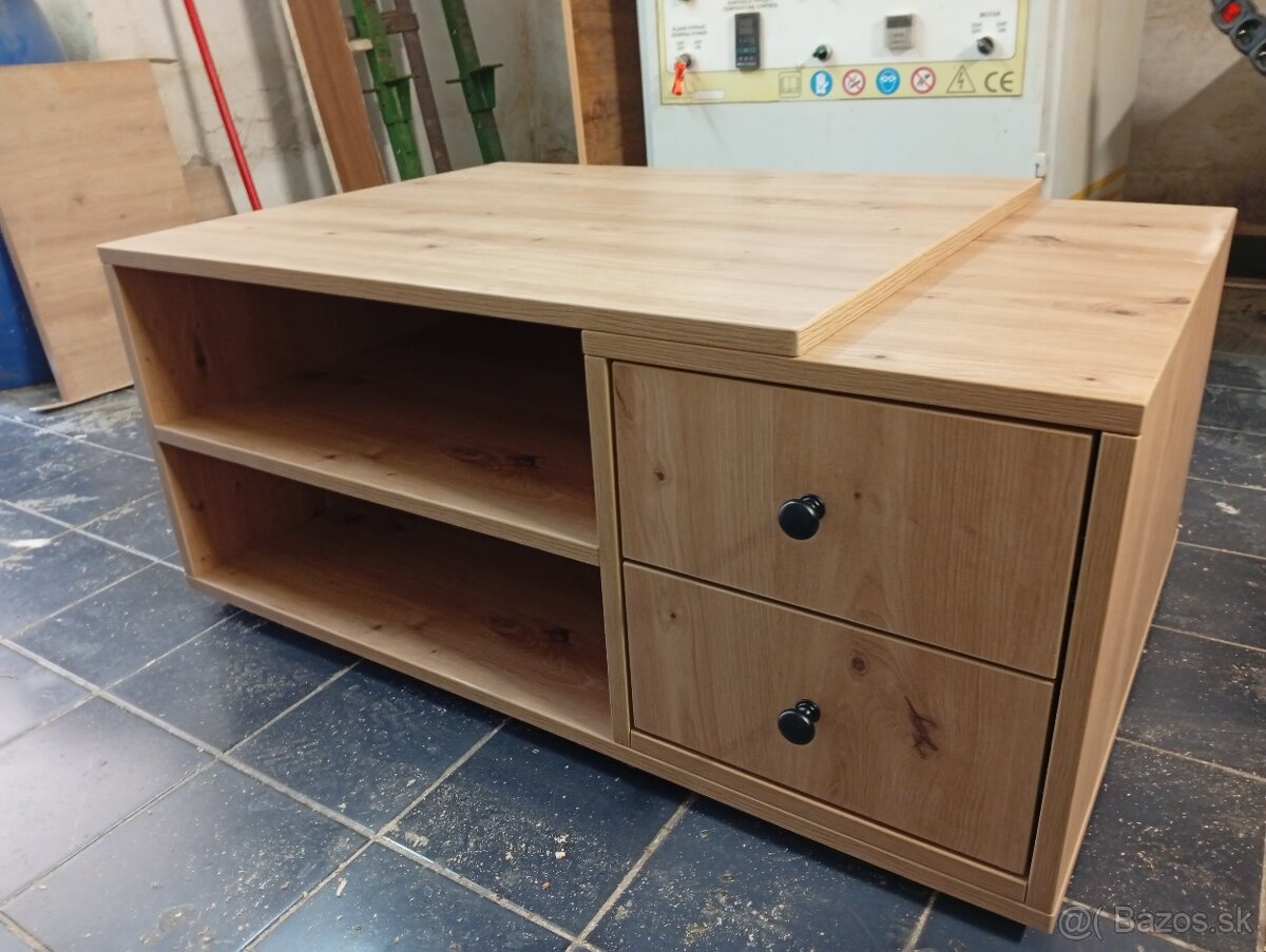 Nový konferenčný stolík od stolára