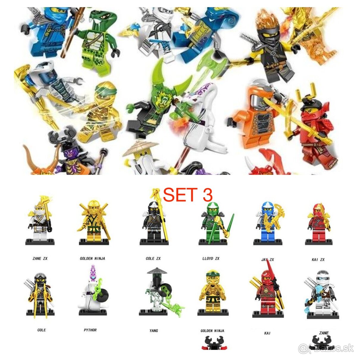 Figurky Ninjago (24ks) typ lego 1 - nove, nehrane