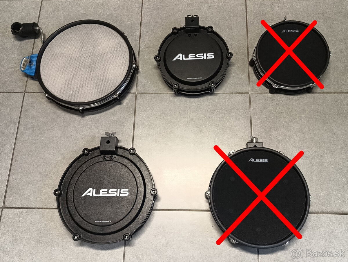 TOM / SNARE / FLOOR pady pre elektrické bicie