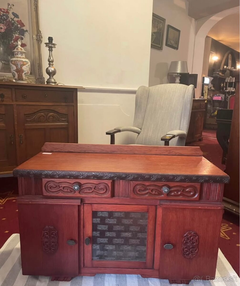 Komoda, drevo, v 58 cm, d 94 cm, h 38 cm, bazar