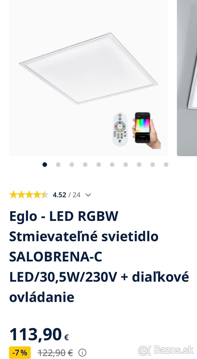 Ponukam na predaj Eglo - LED RGBW SALOBRENA