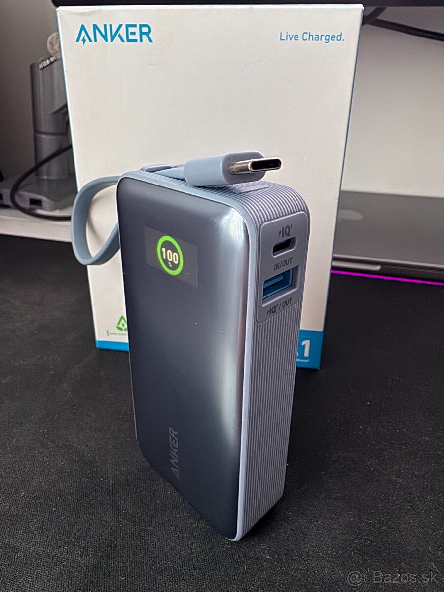 Anker Nano Power Bank 10000 mAh (30W, Built-In USB-C Cable)
