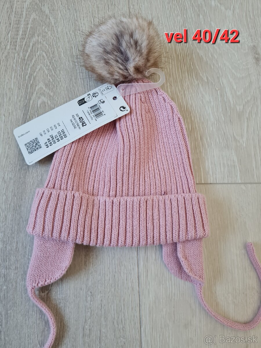 Ružová lindex ciapka 40/42 len 8€