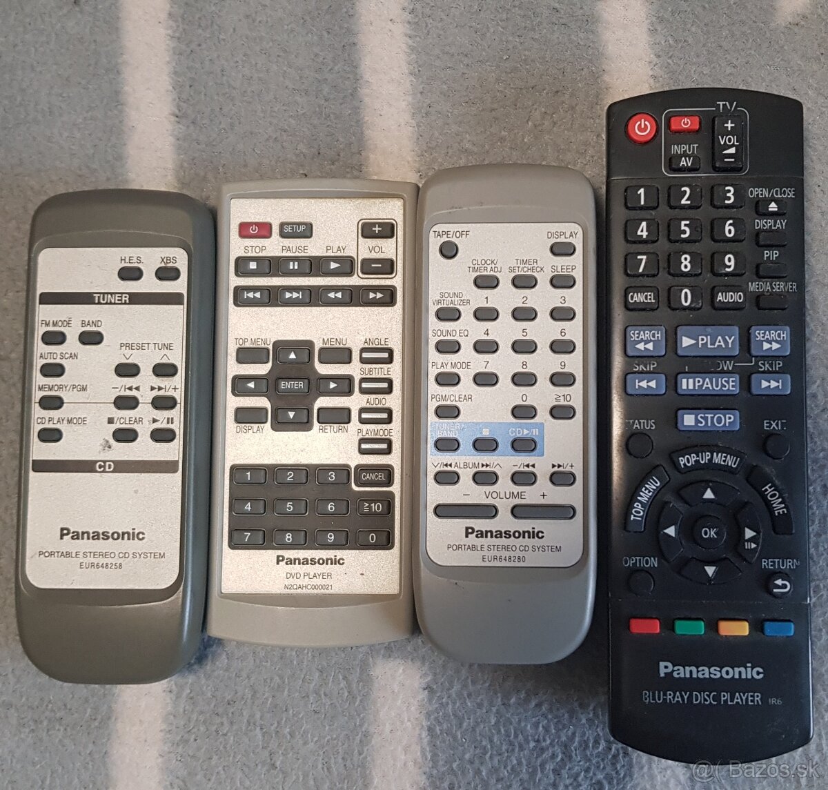 Diaľkové ovládače PANASONIC