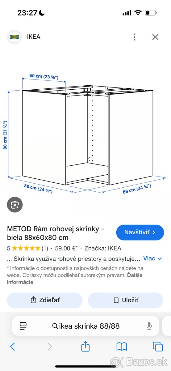 METÓD IKEA SKRINKA Rohová 88/88