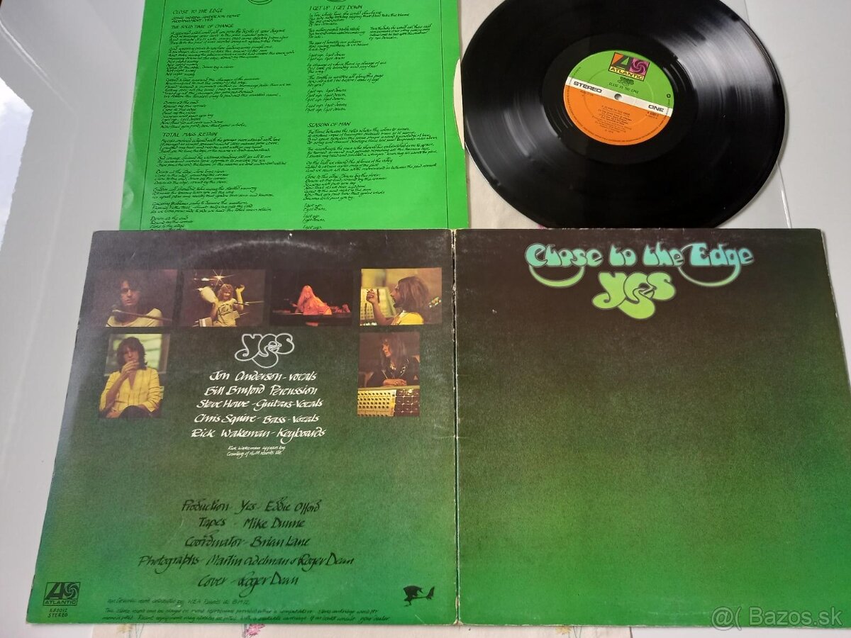 YES “Close to the Edge ” /Atlantic 1972/ rozkl. obal+ orig ,