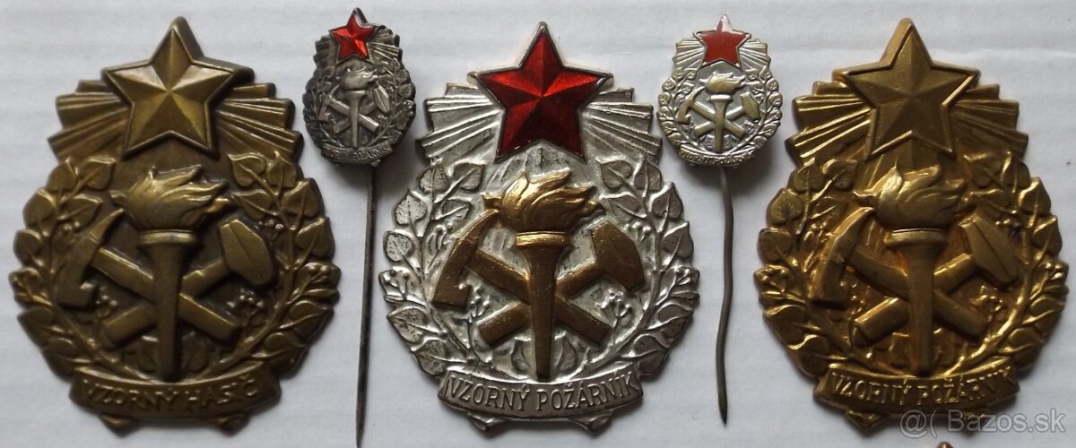 odznaky - Vzorný hasič a požiarnik