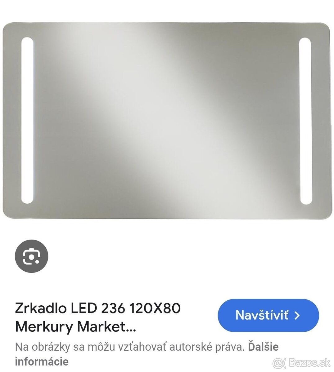 LED zrkadlo do kupelne 120 x 80 cm