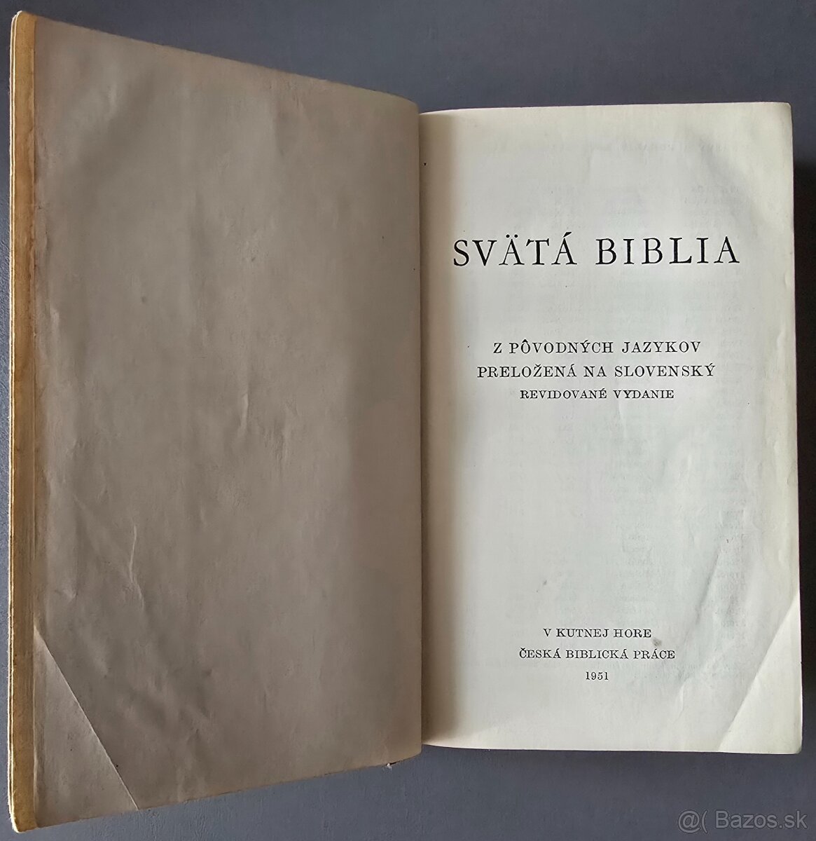 Svätá Biblia – slovenské vydanie (1951)