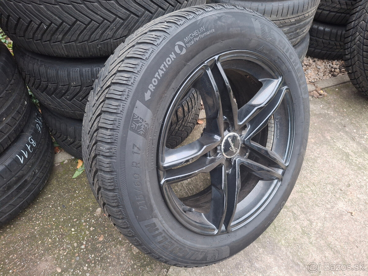 hlíníkové disky Audi/VW 5x112 17" pneu 215/60 r17