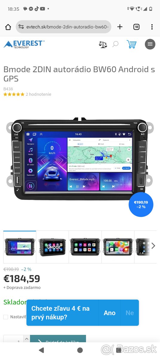 Auto rádio 2 din
