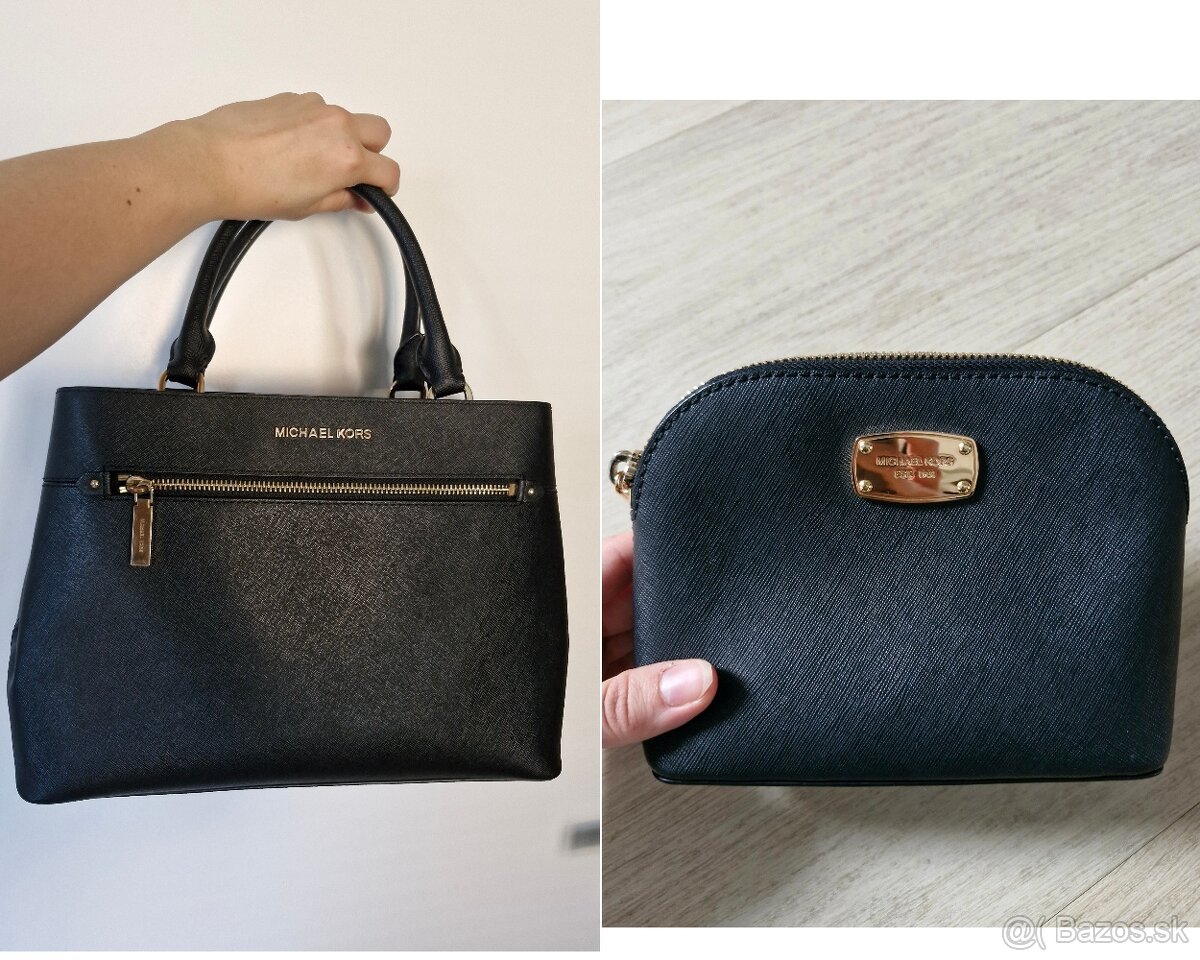 NOVA Michael Kors kozmeticka taska, cierno zlata kabelka