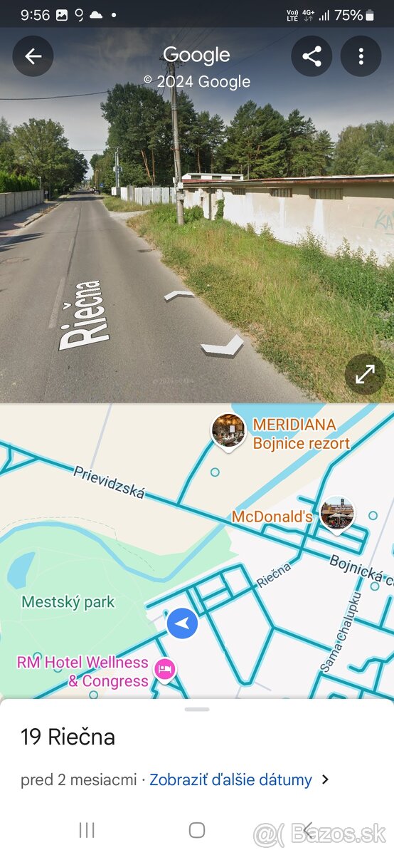 Reklamná plocha na Riečnej ulici v Prievidzi.