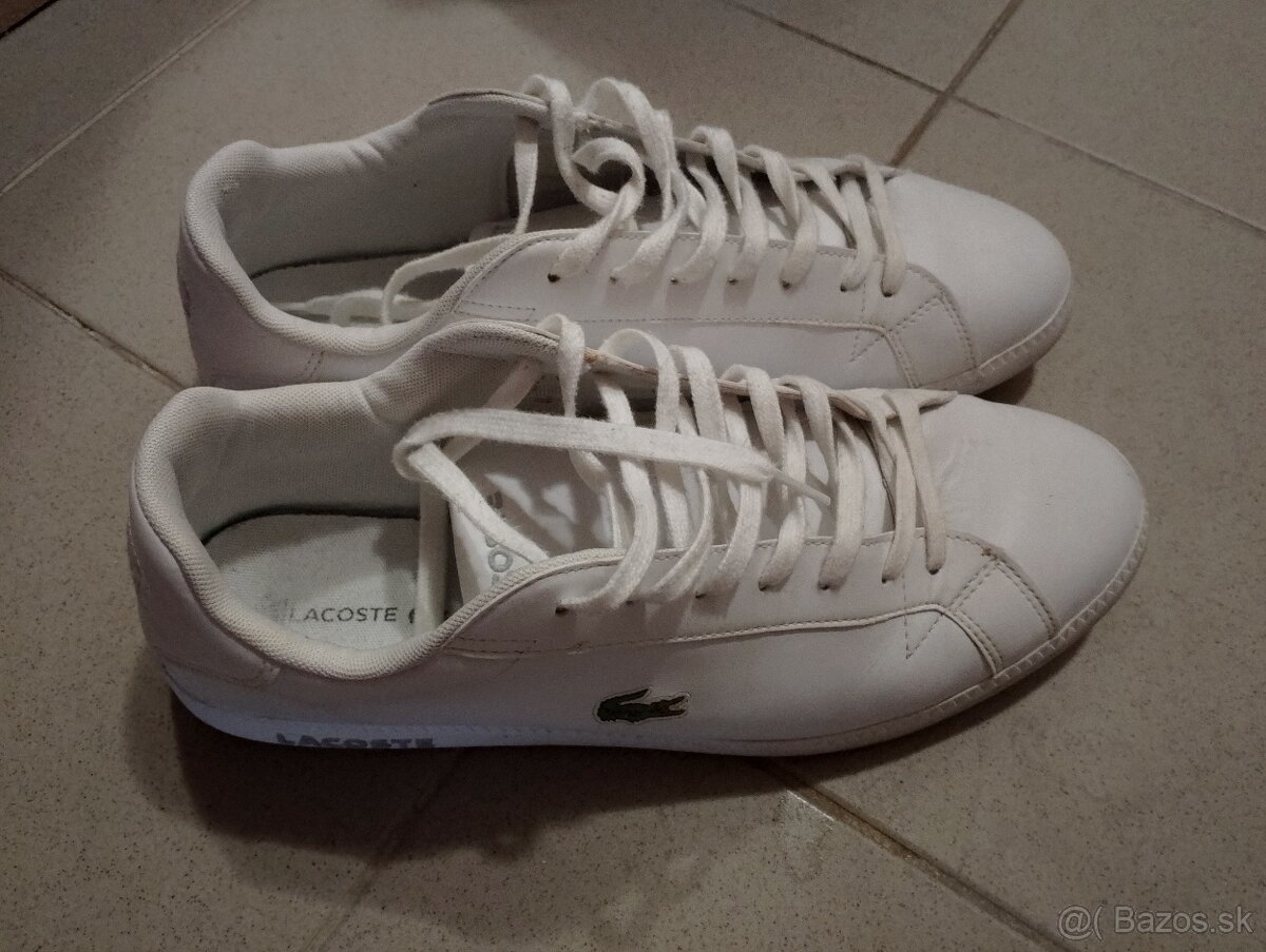 Biele Lacoste topánky v.46
