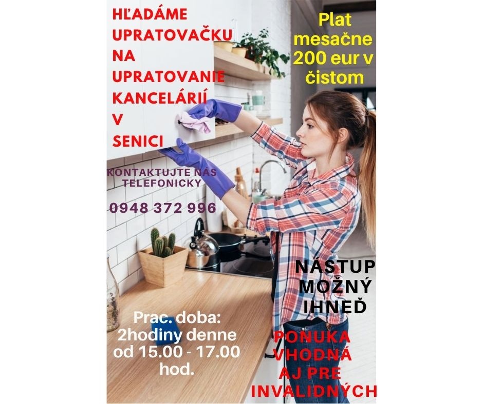 Upratovanie - Senica