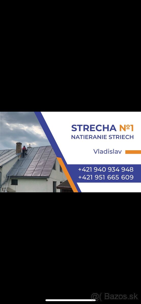 MALOVANIE STRIECH NÁTERY STRIECH ČISTENIE STRIECH