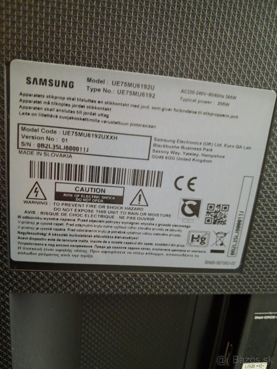 Predám tv Samsung 75 palcov