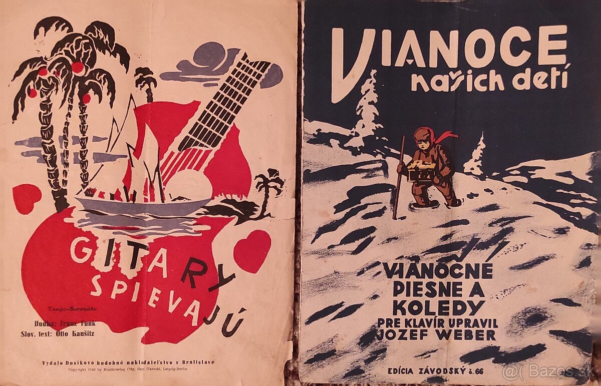 Noty ,texty klavír ,gitara