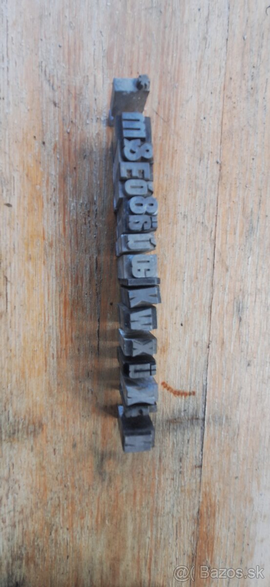 Písmena kovové tlačiarenské