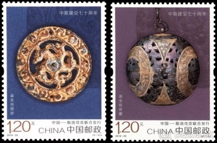 2019 spolocne vydanie Slovensko Cina znamky