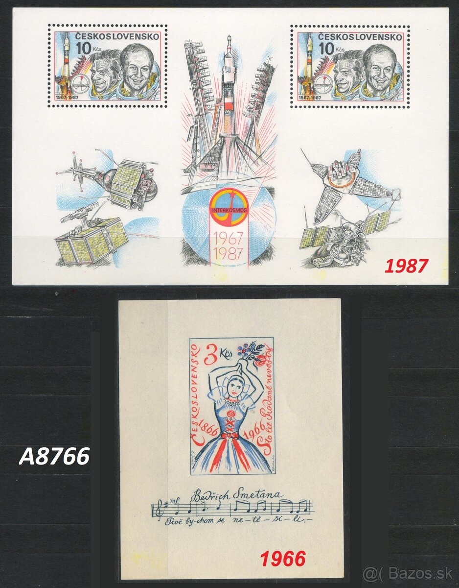 Poštové známky, filatelia: ČSSR 1945-1992: aršíky