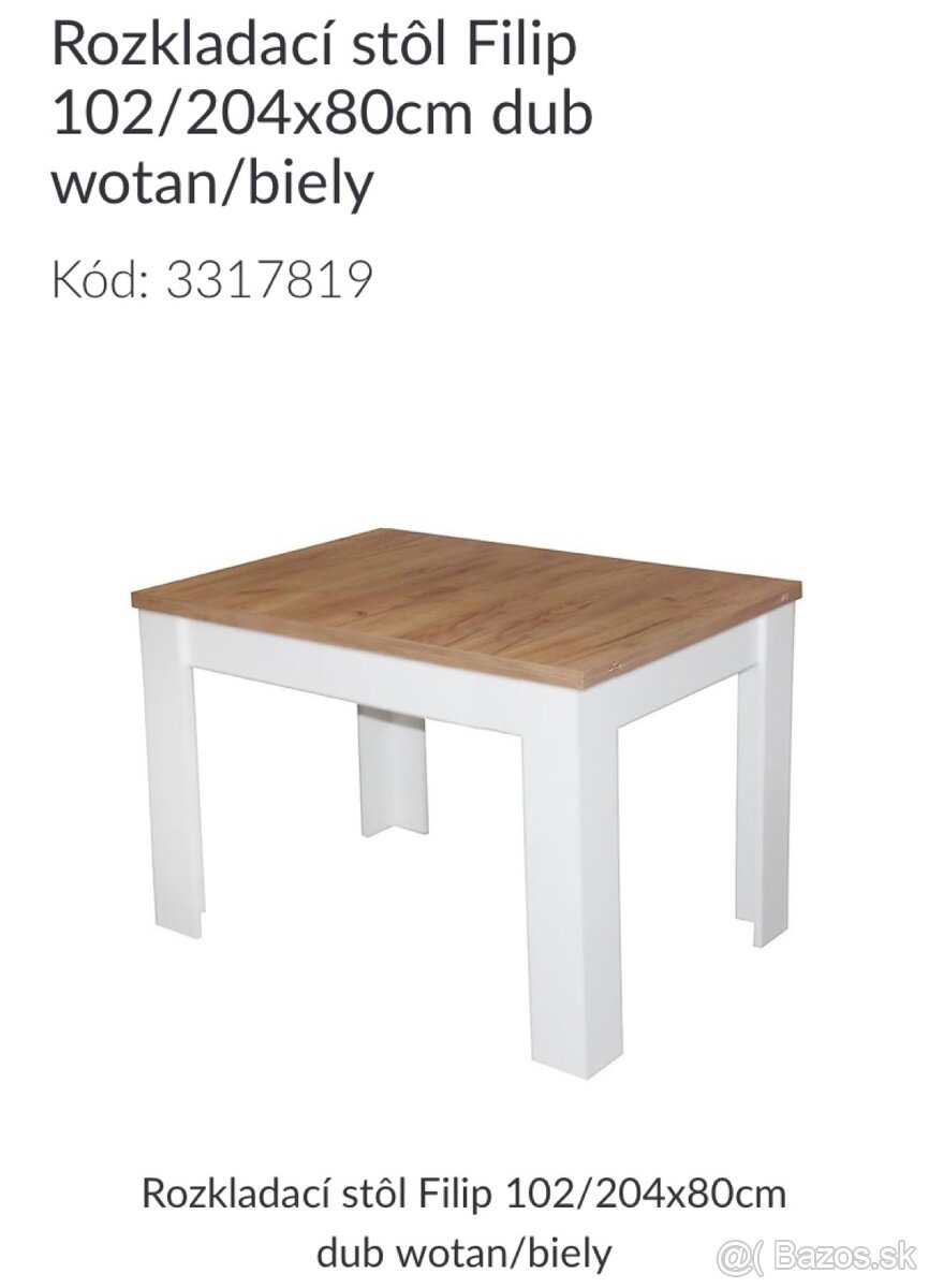 Jedalensky stol - Rozkladaci