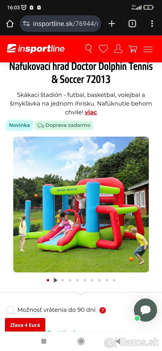 Skákací hrad 🏰 4-5m Max 12osob