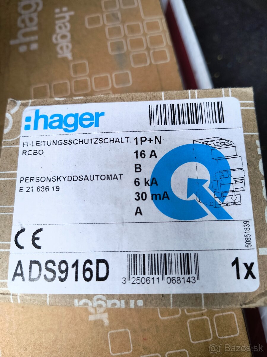 Predám prúdový chránič Hager 16A 0.03A