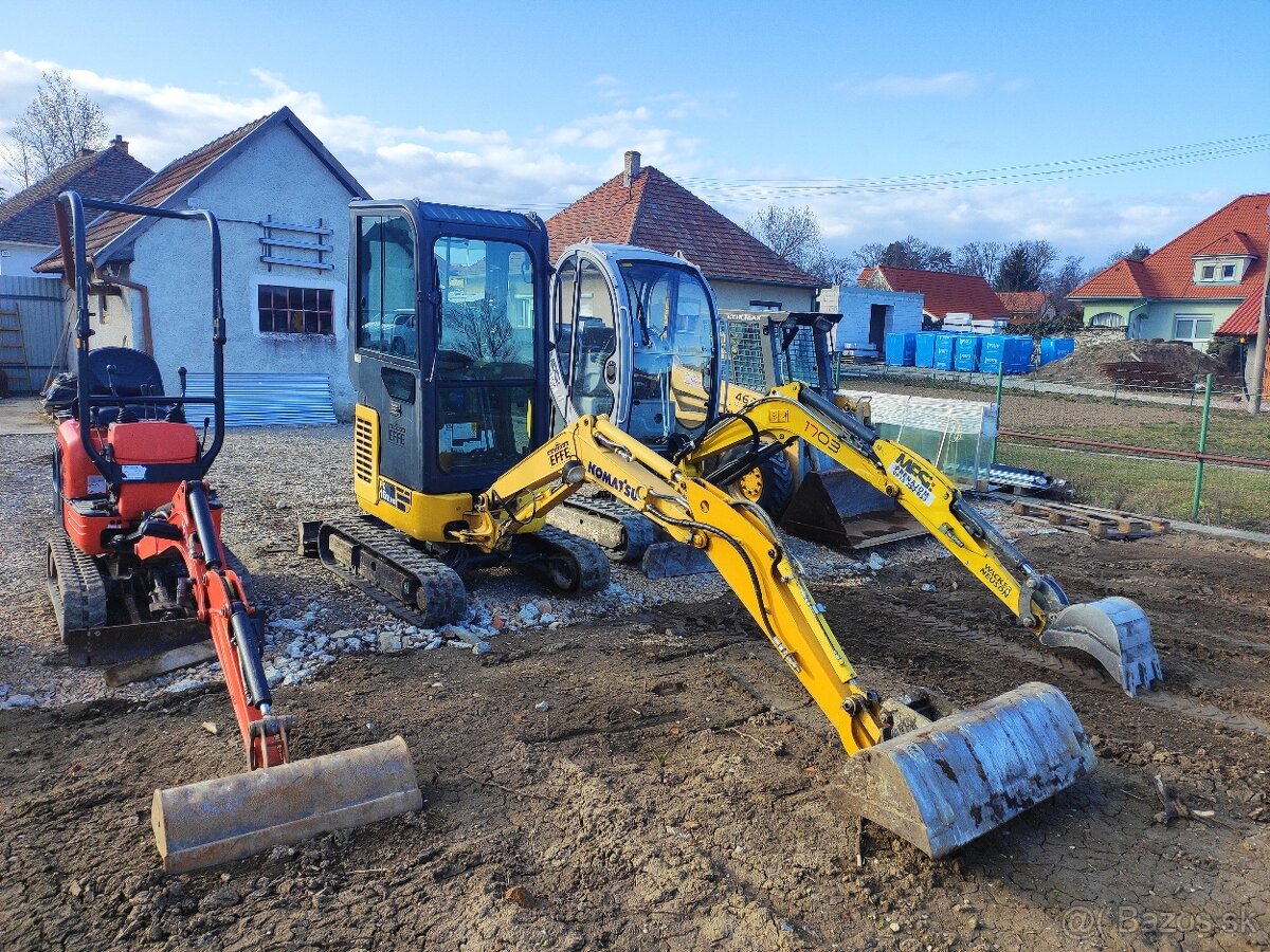 🔥 Prenájom - požičanie minibágrov a nakladačov.🔥