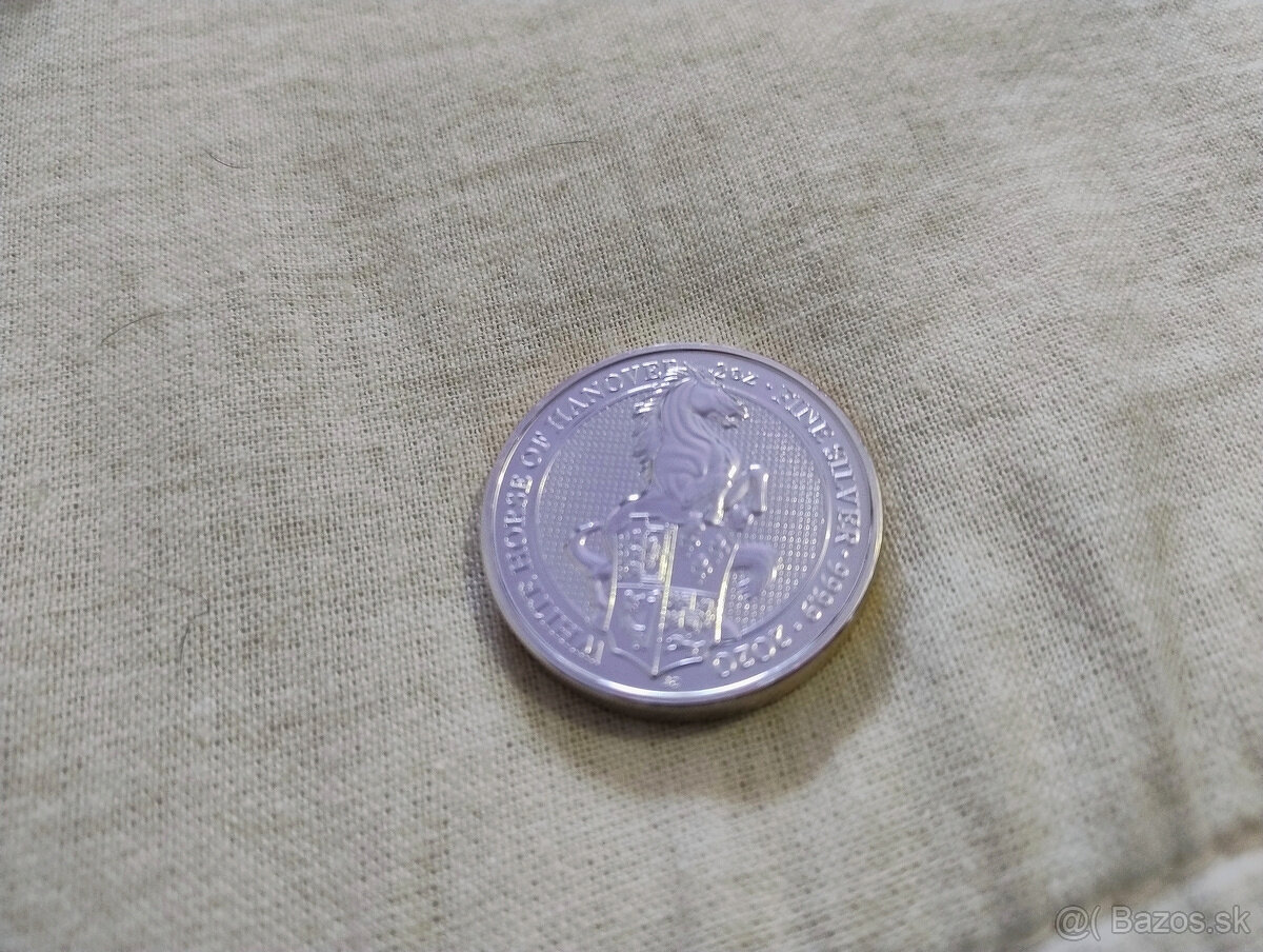 The Queens Beasts strieborná minca 2 Oz