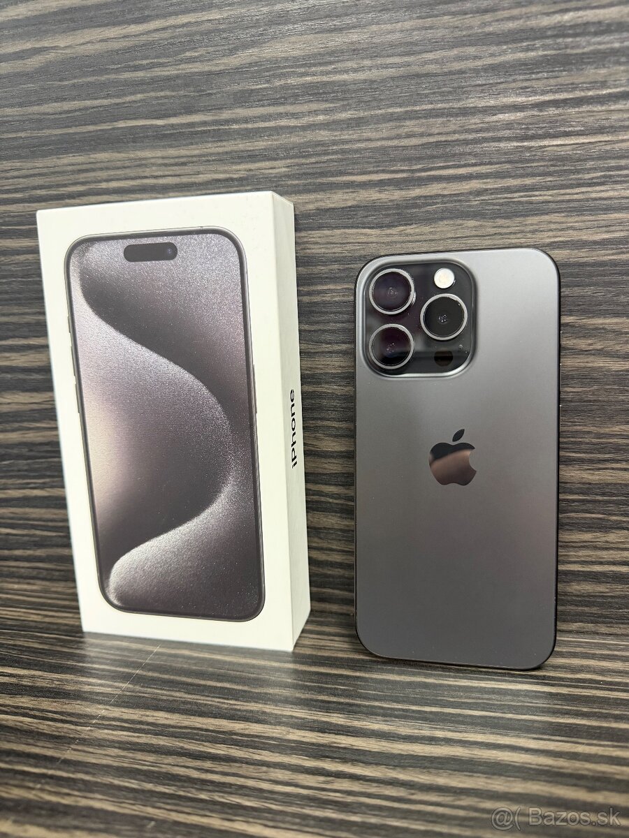 iPhone 15 Pro, Black Titanium, 256GB