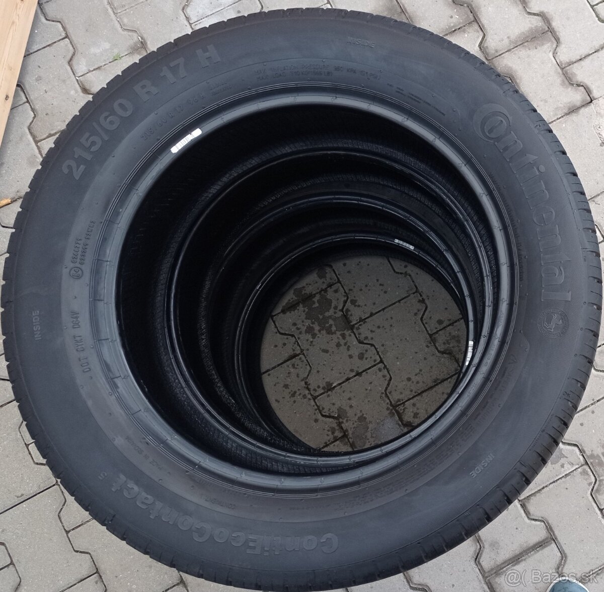 Predám letné pneumatiky 215/60 R17H