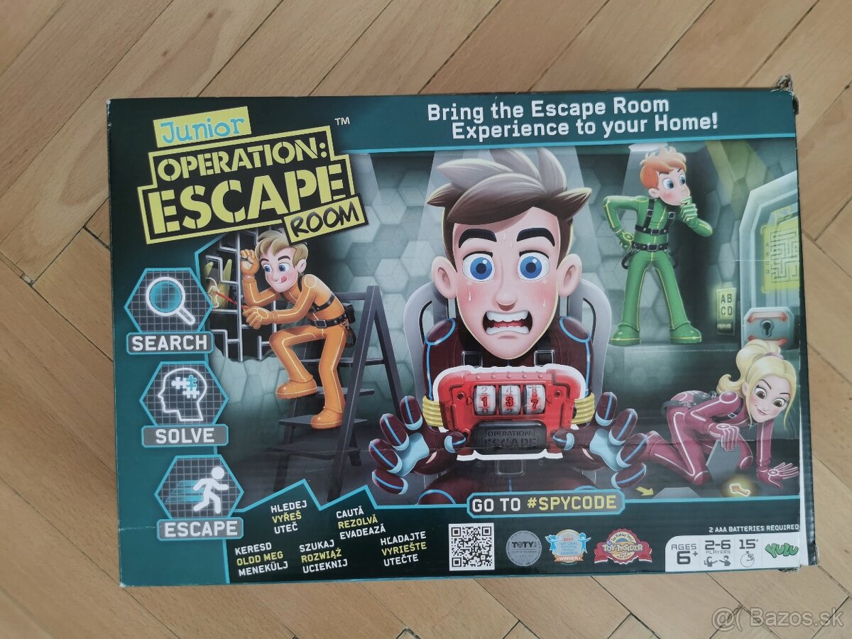 detská špiónska hra Operation Escape room