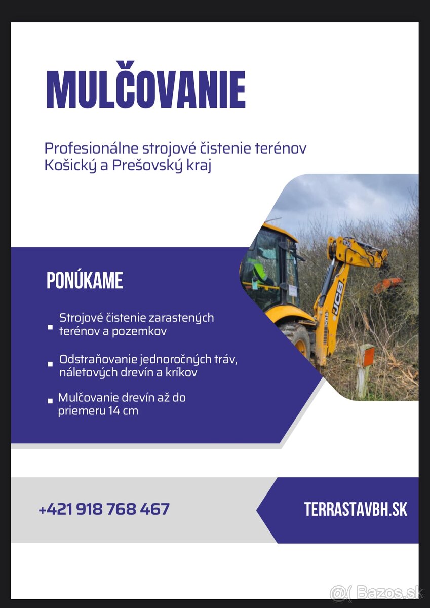 Čistenie pozemkov - mulčovanie