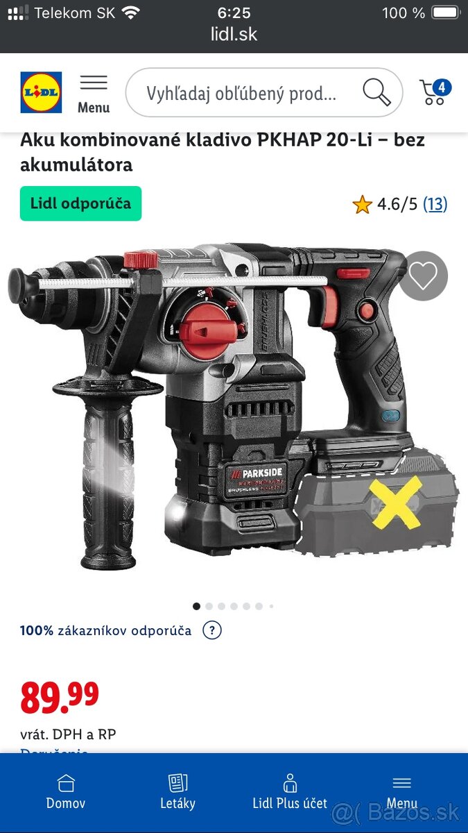 Aku kombinované kladivo 20 V PKHAP 20-Li C3 – bez akumulátor