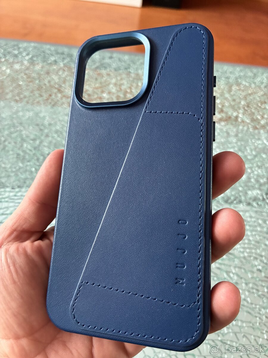 Mujjo Wallet case fullgrain leather iPhone 15 Pro Max