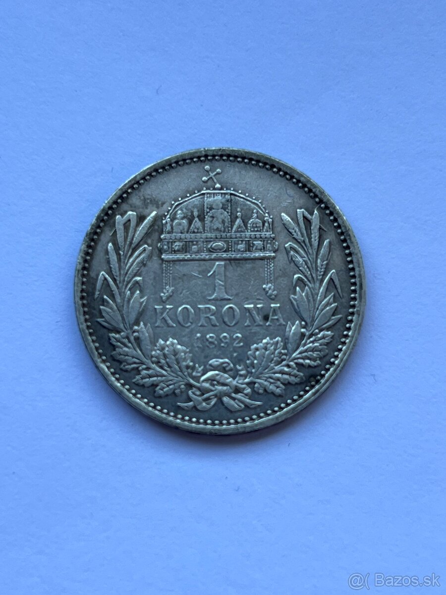 Predám vzácne 1 koruny 1892 kb